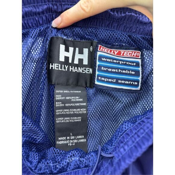 Helly Hansen Mens Blue Waterproof Packable Windbreaker Track Pants Large - Picture 7 of 10